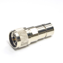 RF connector N male straight clamp for 1/4
