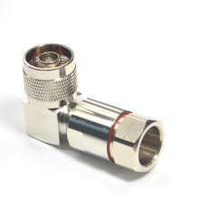 RF connector N male R/A clamp for 1/2